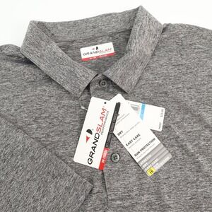 Grand Slam Performance XL Heather‎ Gray Sun Protection Golf Polo Shirt NEW $55